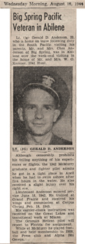 Lt. Gerald Anderson <br /> Abilene Reporter News