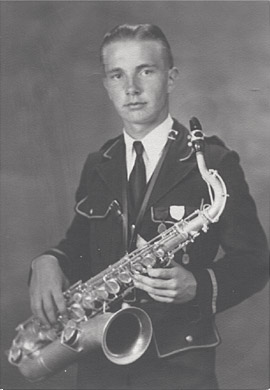 Guy at about age 14 with tenor sax