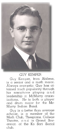 Guy Kemper, 1942 Graduate