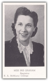 Iris Graham, Registrar